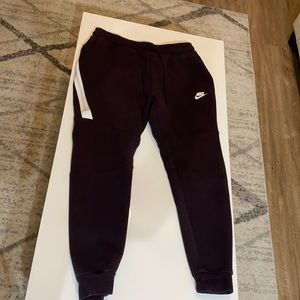 Burgundy Nike Tech Sweatpants